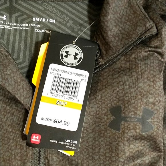 UA Fitted Coldgear 1/2 Zip Long Sleeve - Picture 7 of 10